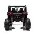 24V Ride On Xxl Utv Car For Kid,2Seater With Two Safety Belts, Side By Side 4X4 Ride On Off Road Truck With Parent Remote Control, Battery Powered Electric Car W High Low Speed, Two Safety Belts. Black Polyethylene