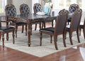 Formal 1Pc Dining Table W 2X Leaves Only Brown Finish Antique Design Rubberwood Large Family Dining Room Furniture Brown Brown Dining Room Antique,Traditional Rubberwood Rectangular Kitchen & Dining Tables Rubber Wood