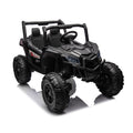 24V Ride On Xxl Utv Car For Kid,2Seater With Two Safety Belts, Side By Side 4X4 Ride On Off Road Truck With Parent Remote Control, Battery Powered Electric Car W High Low Speed, Two Safety Belts. Black Polyethylene