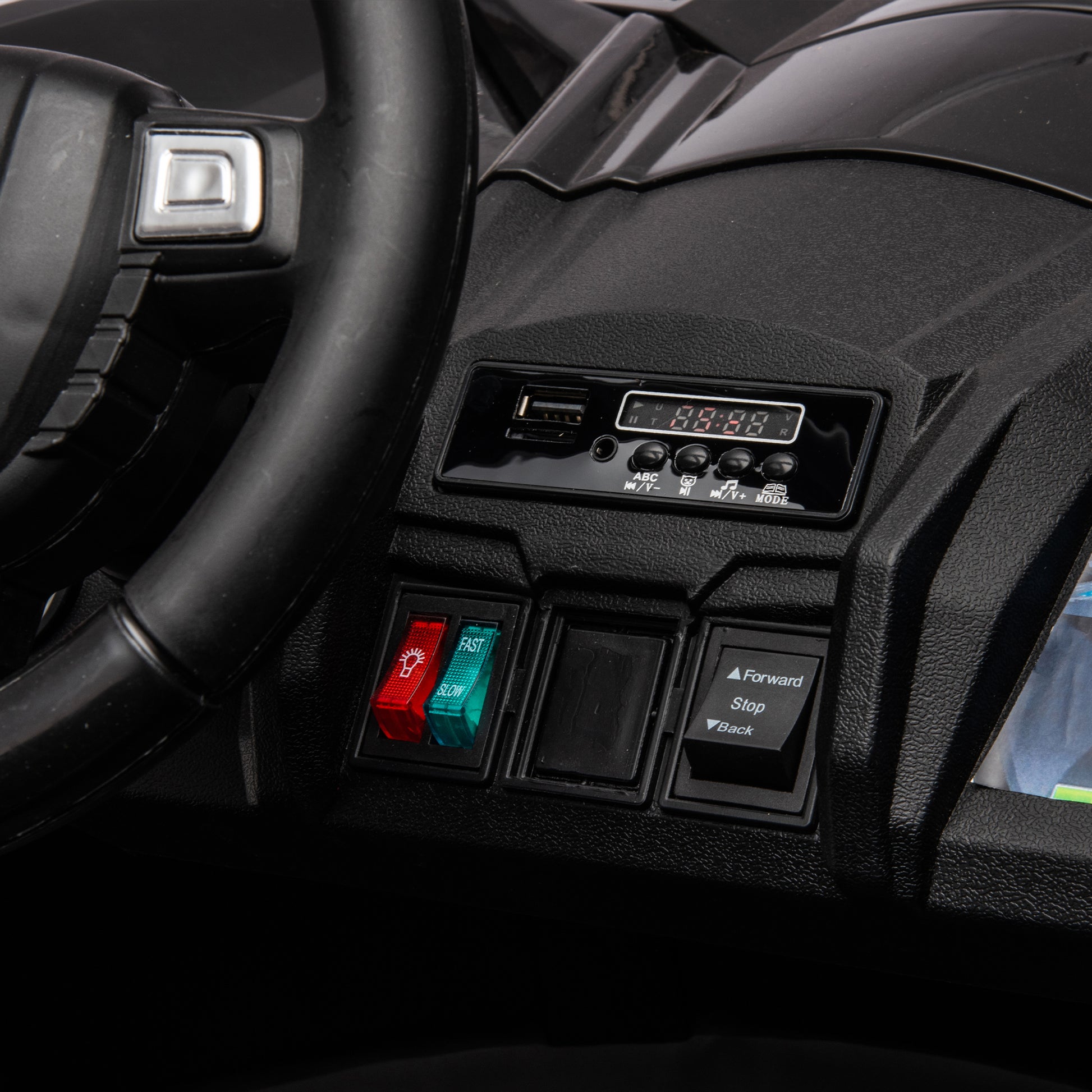 24V Ride On Xxl Utv Car For Kid,2Seater With Two Safety Belts, Side By Side 4X4 Ride On Off Road Truck With Parent Remote Control, Battery Powered Electric Car W High Low Speed, Two Safety Belts. Black Polyethylene