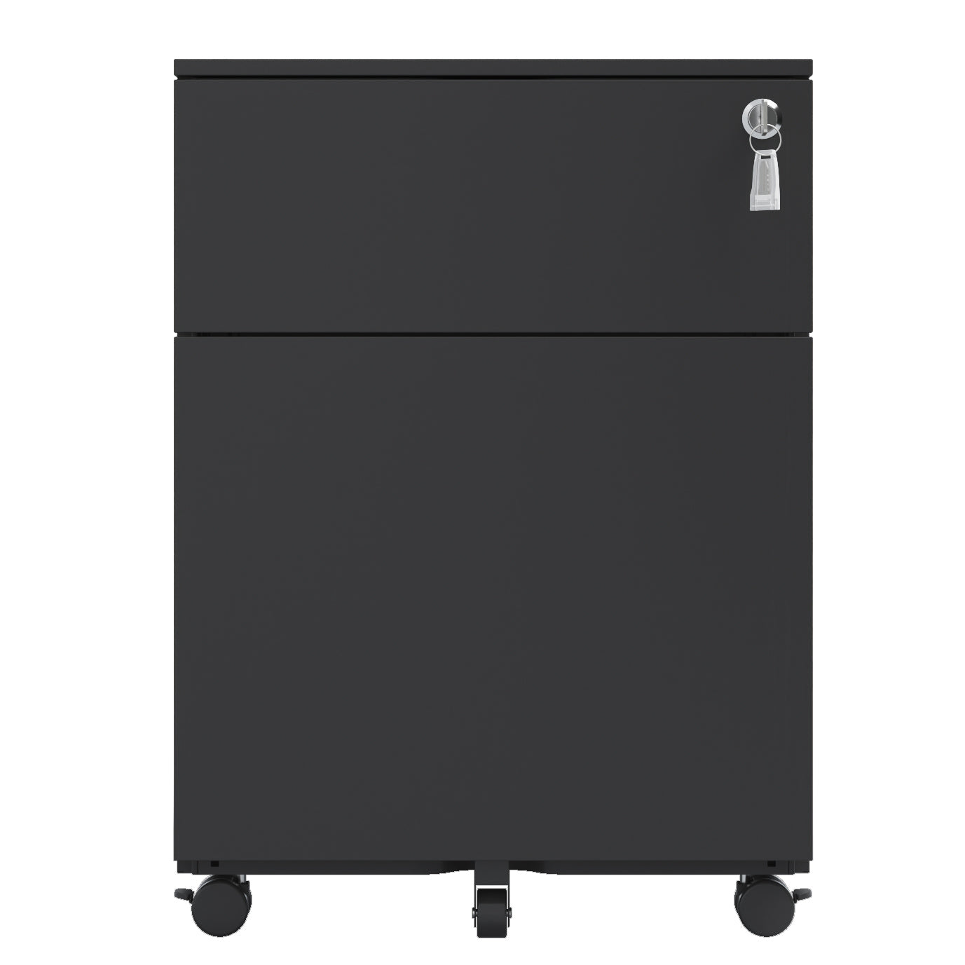2 Drawer Mobile File Cabinet with Lock Steel File mobile file cabinets-1-2 drawers-powder