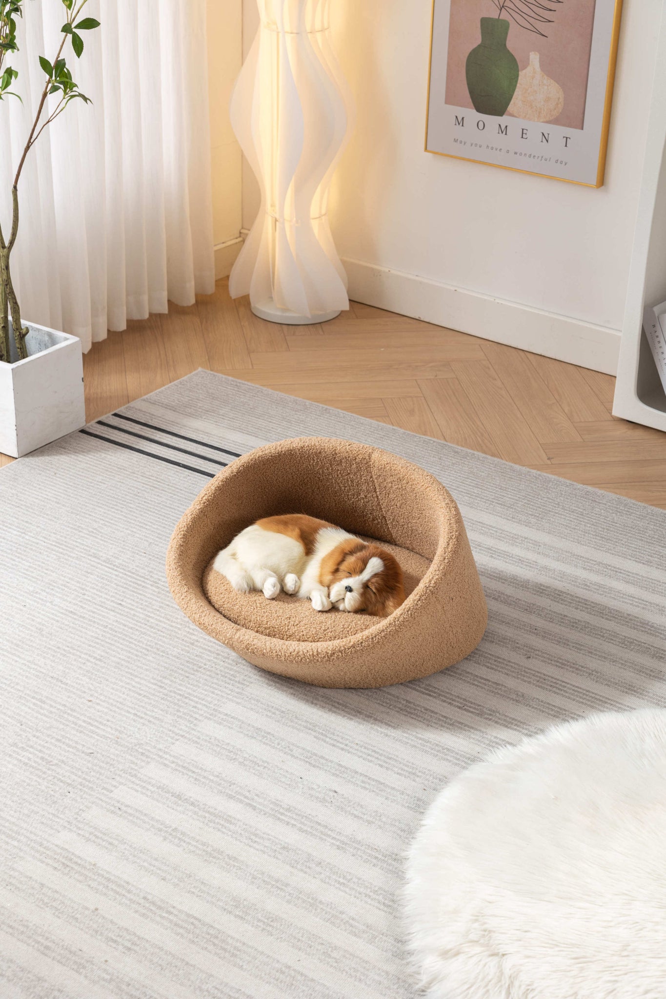 PANGPANG Cat Bed Pet Sofa With Solid Wood frame brown-memory foam-american design-cat-small (11 -