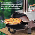 Semi Automatic Silver 12 Outdoor Pizza Oven Portable Wood Fired Pizza Oven Outdoor Cooking Pizza Maker Portable Pizza Oven For Authentic Stone Baked Pizzas Silver Garden & Outdoor American Design Stainless Steel Stainless Steel