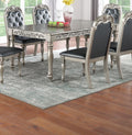 Formal 1pc Dining Table Only Silver Grey Finish silver+grey-gray-dining