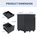 2 Drawer Mobile File Cabinet with Lock Steel File mobile file cabinets-1-2 drawers-powder