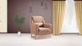 Luna 3Pc Modern Living Room Set In Copper Copper Wood Primary Living Space Contemporary,Modern Wood 6 Seat