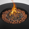 30Inch Propane Round Fire Table 40000Btu Propane Fire Pit Table Black Garden & Outdoor Steel