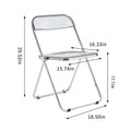White Clear Transparent Folding Chair Office Chair Meeting Chair Dinning Chair Coffee Store Chair Set Of 2 Plastic Living Room Seat Zdy Bai 2 White Steel
