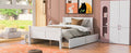 Full Size Wood Platform Bed With 4 Drawers And Streamlined Headboard & Footboard, White White Solid Wood Mdf