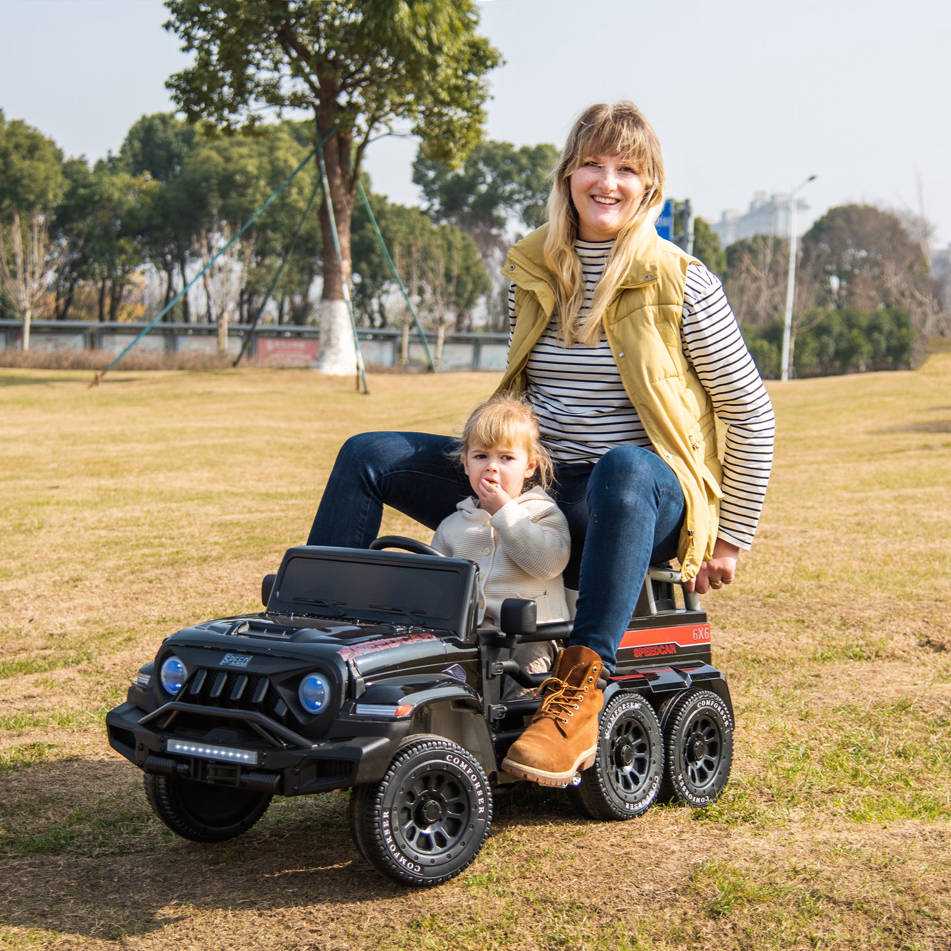 24V Ride On Car For Kids Battery Powered Ride On 4Wd Toys With Remote Control,Parents Can Assist In Driving,Music And Lights,Five Point Safety Belt,Rocking Chair Mode For Back And Forth Swinging Red Polyethylene