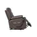 Liyasi Electric Power Lift Recliner Chair With 1 Motor, 3 Positions, 2 Side Pockets, Cup Holders,Suede Fabric Gray Power Remote Primary Living Space Medium Soft Eucalyptus Foam Fabric