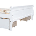 Queen Size Wood Platform Bed With 4 Drawers And Streamlined Headboard & Footboard, White Queen White Solid Wood Mdf