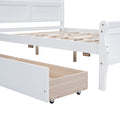 Full Size Wood Platform Bed With 4 Drawers And Streamlined Headboard & Footboard, White White Solid Wood Mdf