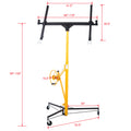 Drywall Lift Panel 11' Lift Drywall Panel Hoist Jack Lifter, Black Yellow Black Steel