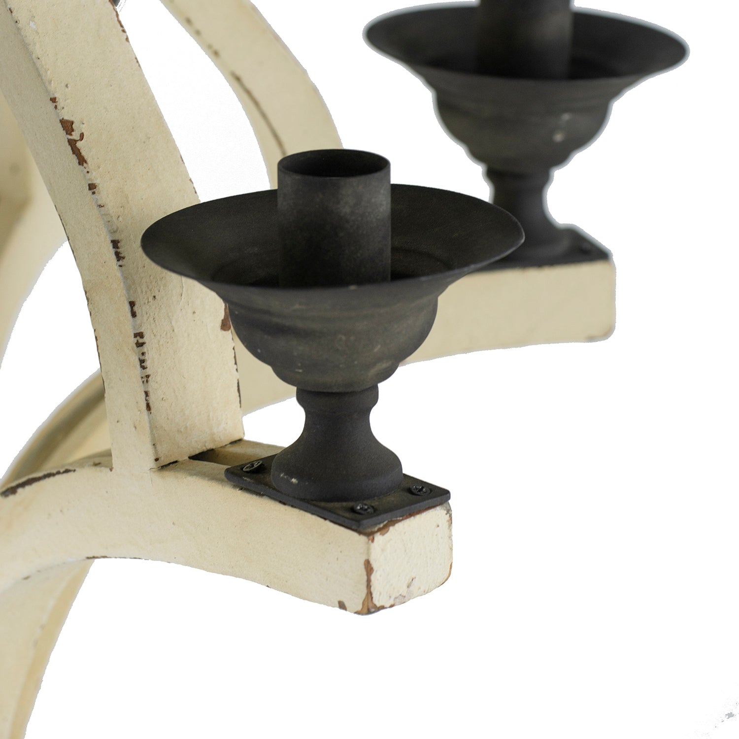 6 Light Wood Chandelier, Hanging Light Fixture With Adjustable Chain For Kitchen Dining Room Foyer Entryway, Bulb Not Included Cream Wood