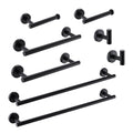 8 Pieces Matte Black Bathroom Accessories Set, Stainless Steel Bathroom Hardware Set, Bath Towel Bar Set, Towel Racks For Bathroom Wall Mounted. Black Bathroom Antique,Classic,Industrial,Modern Stainless Steel