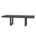 Rectangluar Dining Table 98*42*30Inch For 8 10 Person Tabletop Farmhouse Furniture Pine Wood Stretchable Dining Table Dark Gray Dark Gray Foam Pine