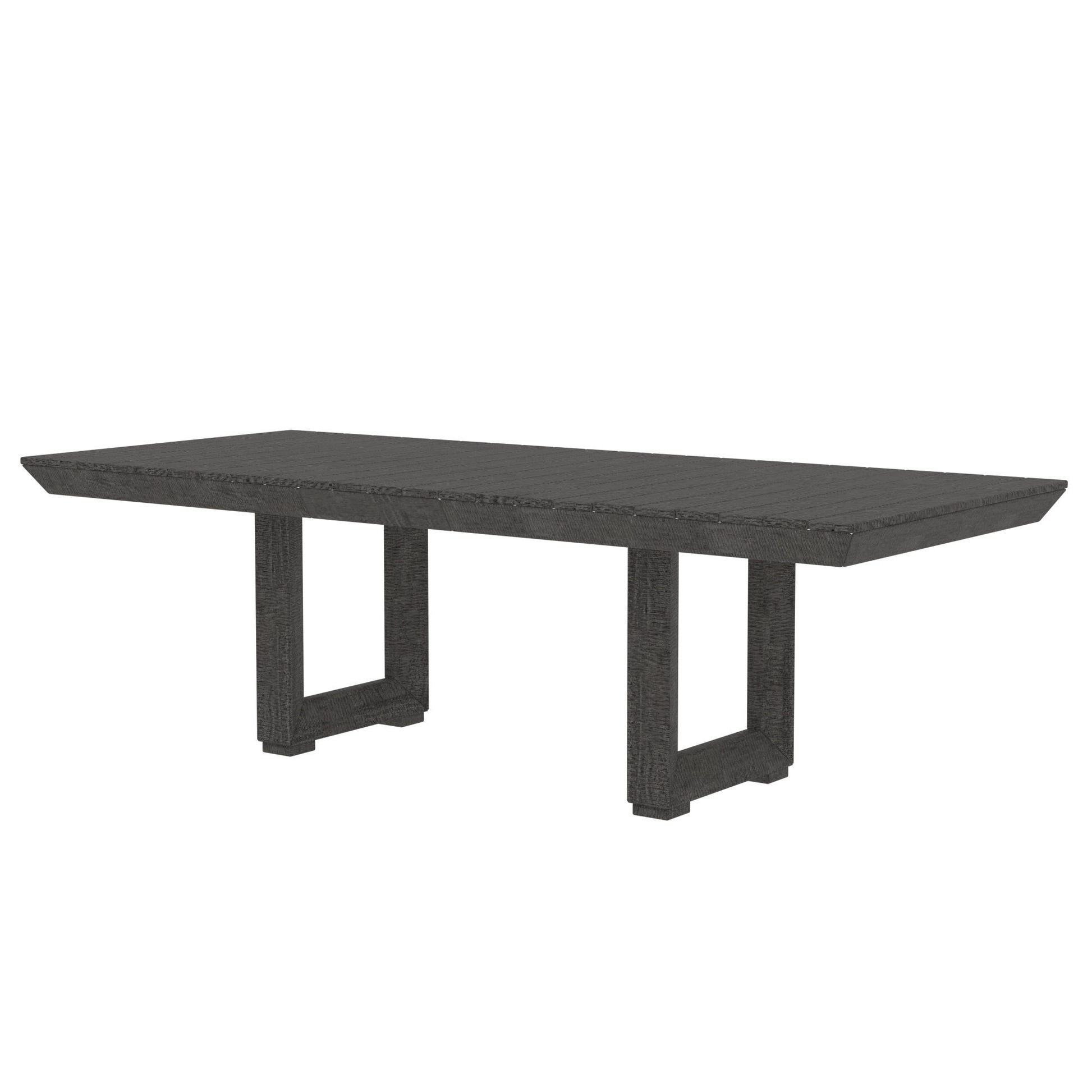 Rectangluar Dining Table 98*42*30Inch For 8 10 Person Tabletop Farmhouse Furniture Pine Wood Stretchable Dining Table Dark Gray Dark Gray Foam Pine