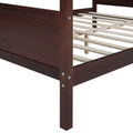 Queen Size Canopy Platform Bed With Headboard And Footboard,Slat Support Leg Espresso Old Sku:Lt001912Aap Espresso Solid Wood