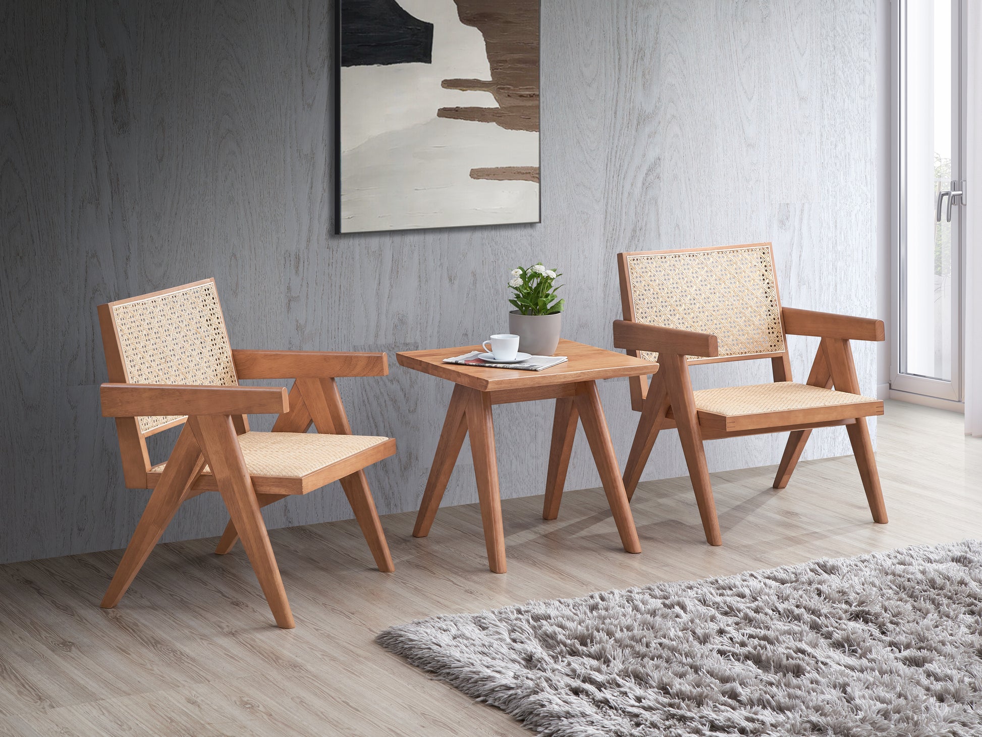 Velentina Accent Chair, Rattan & Natural Finish Ac02375 Rattan Wood