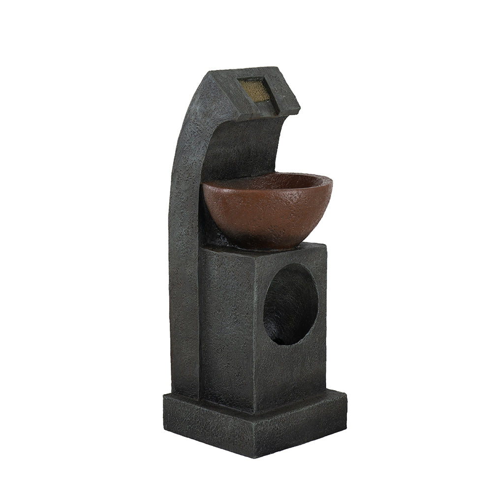 9.4x9.1x23.8" Black and Brown Sculptural Water brown+black-garden &