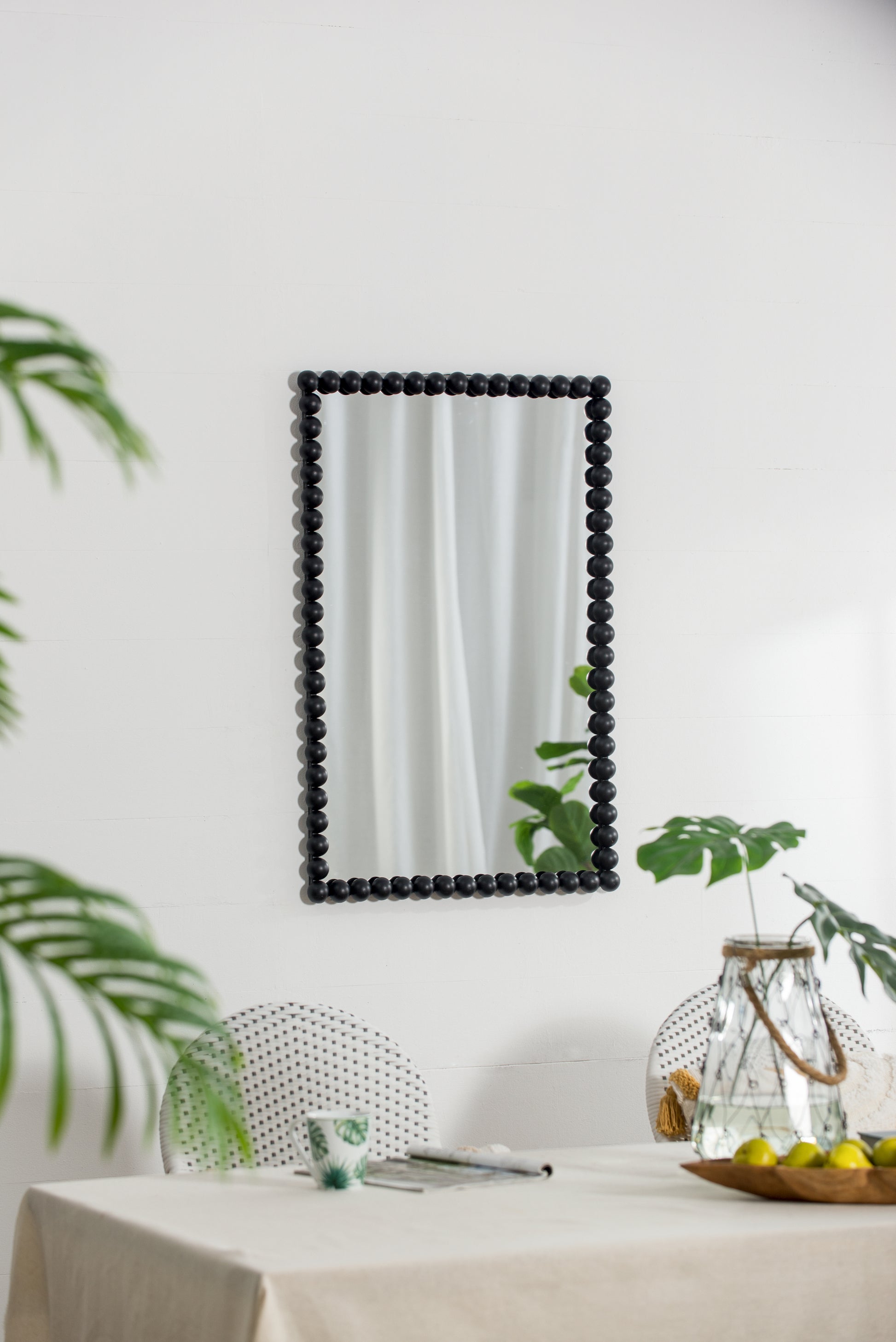 24" X 36" Rectangle Black Mirror, Wall Mirror For Living Room Bedroom Entryway Black Metal