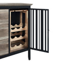 Zudora Server, Antique Oak & Black Finish Dn01759 Black Mdf