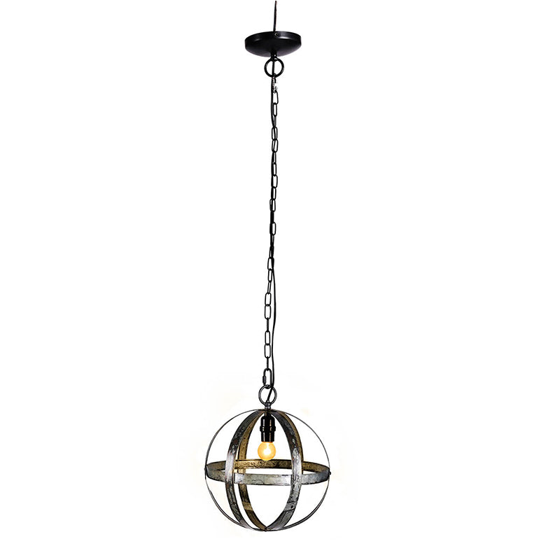 Metal Chandelier, Hanging Light Fixture With Adjustable Chain For Kitchen Dining Room Foyer Entryway, Bulb Not Included Gray Iron