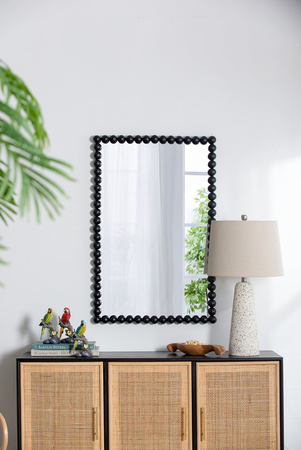 24" X 36" Rectangle Black Mirror, Wall Mirror For Living Room Bedroom Entryway Black Metal