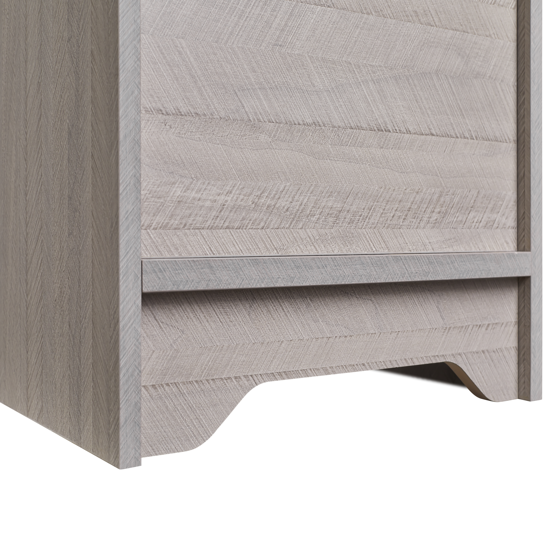 Grey Wooden Nightstand With Two Drawers For Bedrooms And Other Places. Antique Gray 2 Drawers Bedroom Engineered Wood