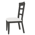 Dining Chair 19.1*24*37.4Inch Set Of 2,Upholstered Cushion Seat Wooden Ladder Back Side Chairs Dark Gray Dark Gray Pine