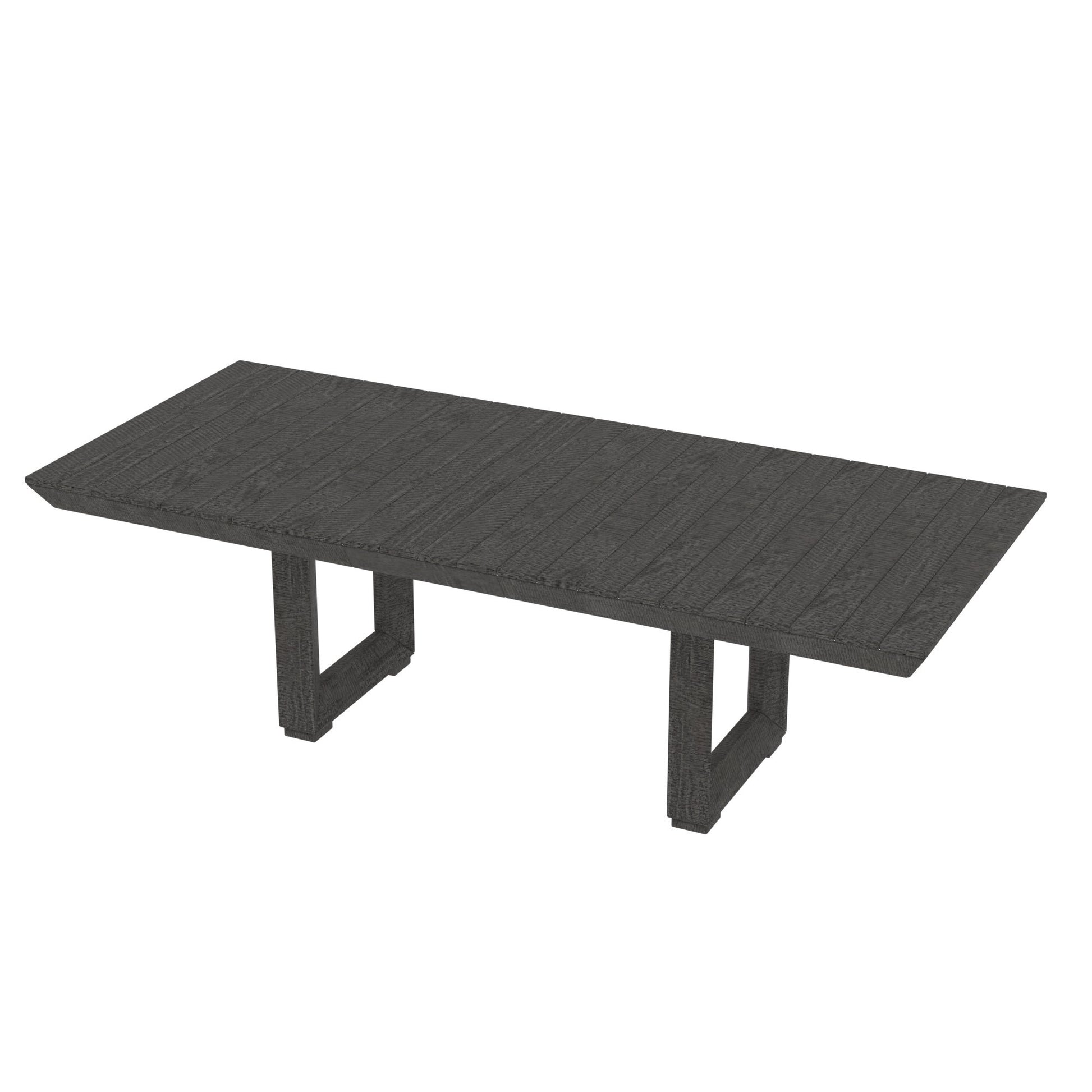 Rectangluar Dining Table 98*42*30Inch For 8 10 Person Tabletop Farmhouse Furniture Pine Wood Stretchable Dining Table Dark Gray Dark Gray Foam Pine