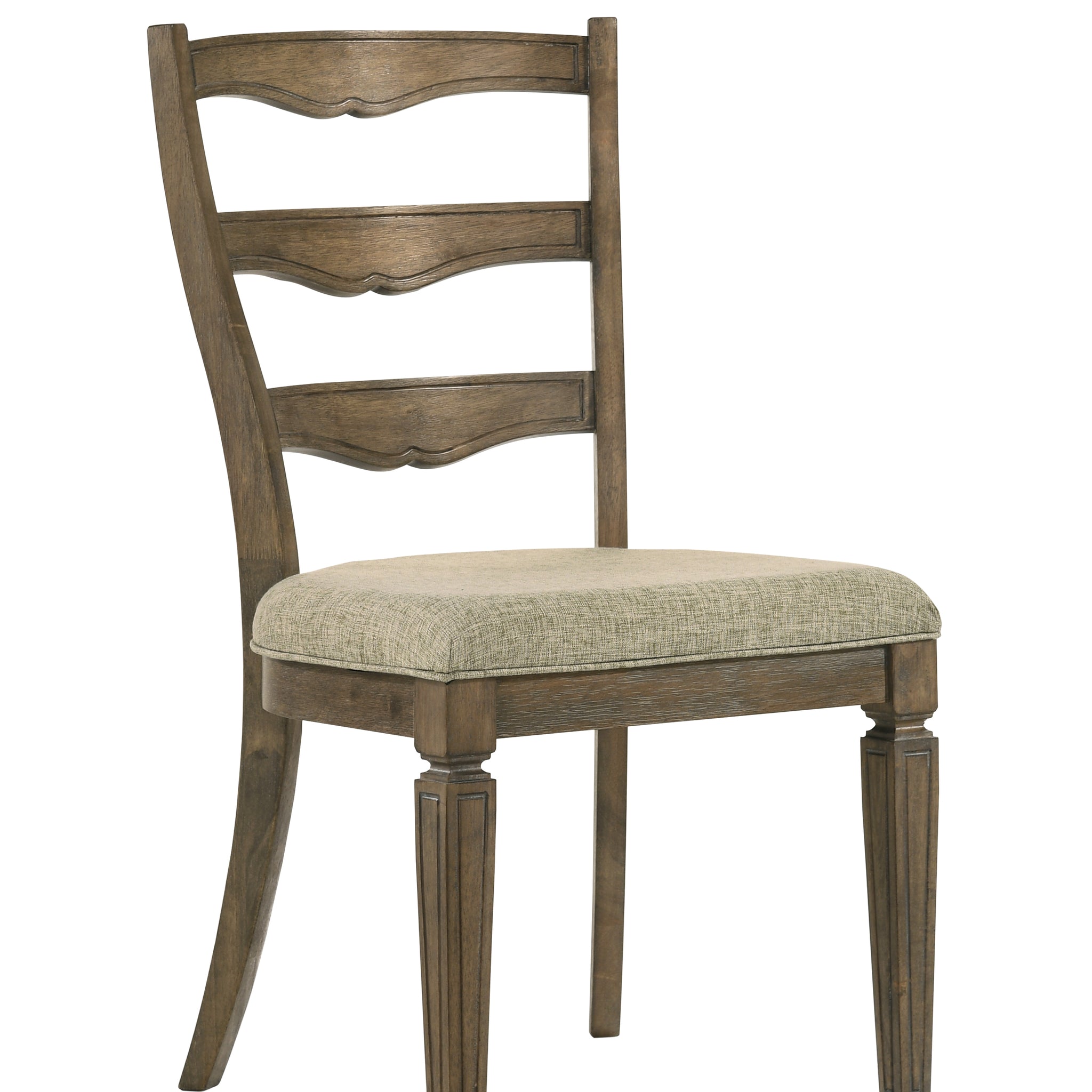 Parfield Side Chair Set 2 , Fabric & Weathered Oak Finish Dn01808 Oak Fabric