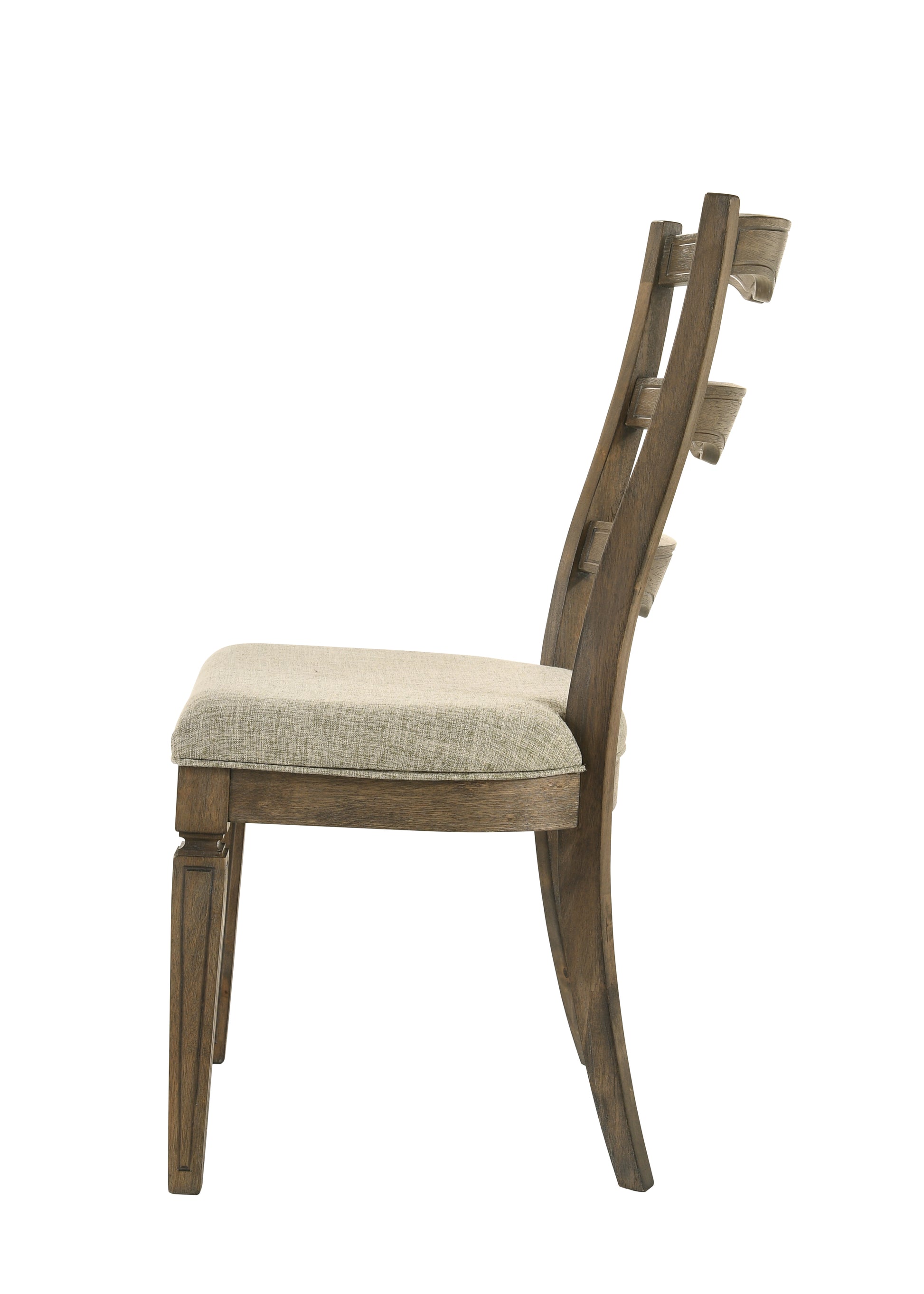 Parfield Side Chair Set 2 , Fabric & Weathered Oak Finish Dn01808 Oak Fabric