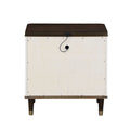 Carena Nightstand W Usb, White & Brown Finish Bd02028 Brown White Wood