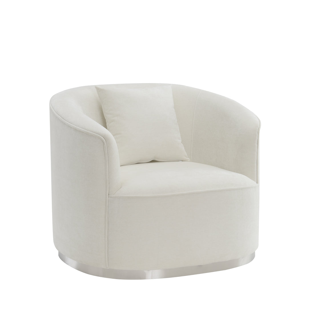 Odette Chair W 1 Pillow, Beige Chenille Lv01919 Beige Chenille