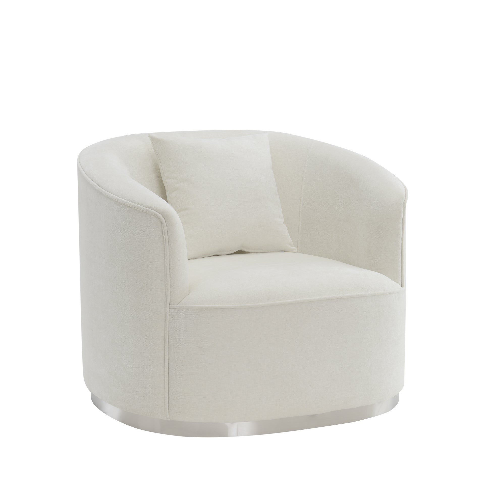 Odette Chair W 1 Pillow, Beige Chenille Lv01919 Beige Chenille