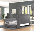 Maya Modern Style Crystal Tufted Queen 4Pc Bed Room Set Made With Wood In Gray Box Spring Not Required Queen Gray Wood 4 Piece Set Bedroom Bed Included,Dresser Included,Mirror Included,Nightstand Included Contemporary,Modern Upholstered Velvet Tufted