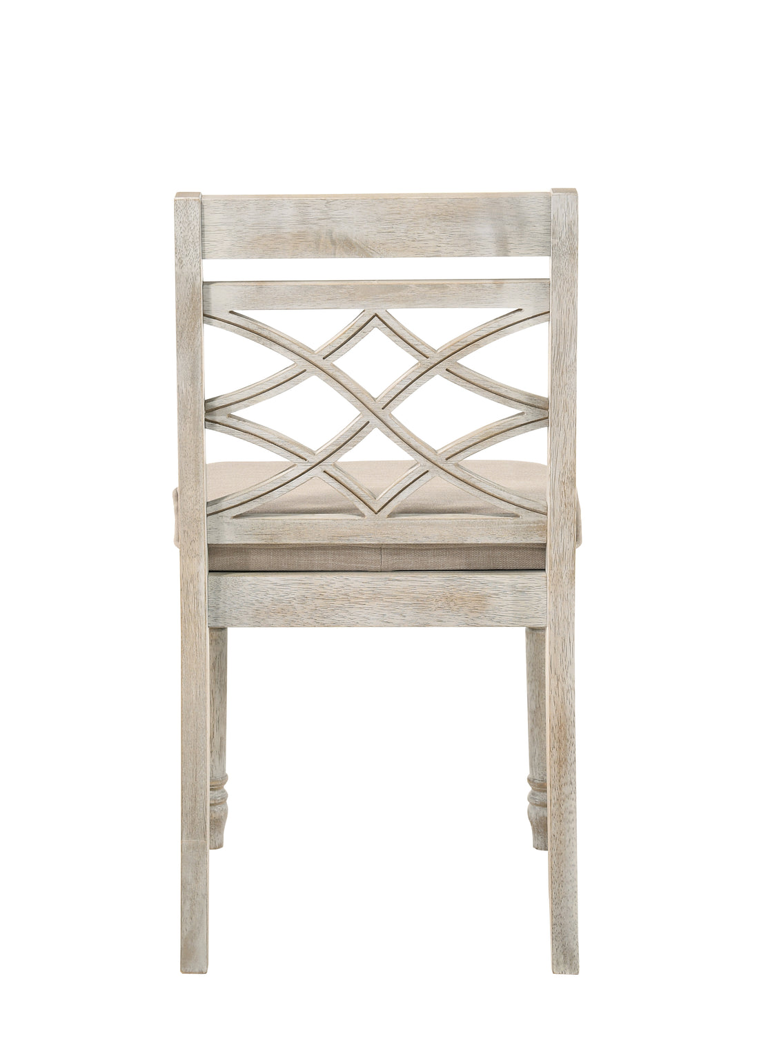 Cillin Side Chair Set 2 , Fabric & Antique White Finish Dn01806 Antique White Fabric