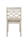 Cillin Side Chair Set 2 , Fabric & Antique White Finish Dn01806 Antique White Fabric