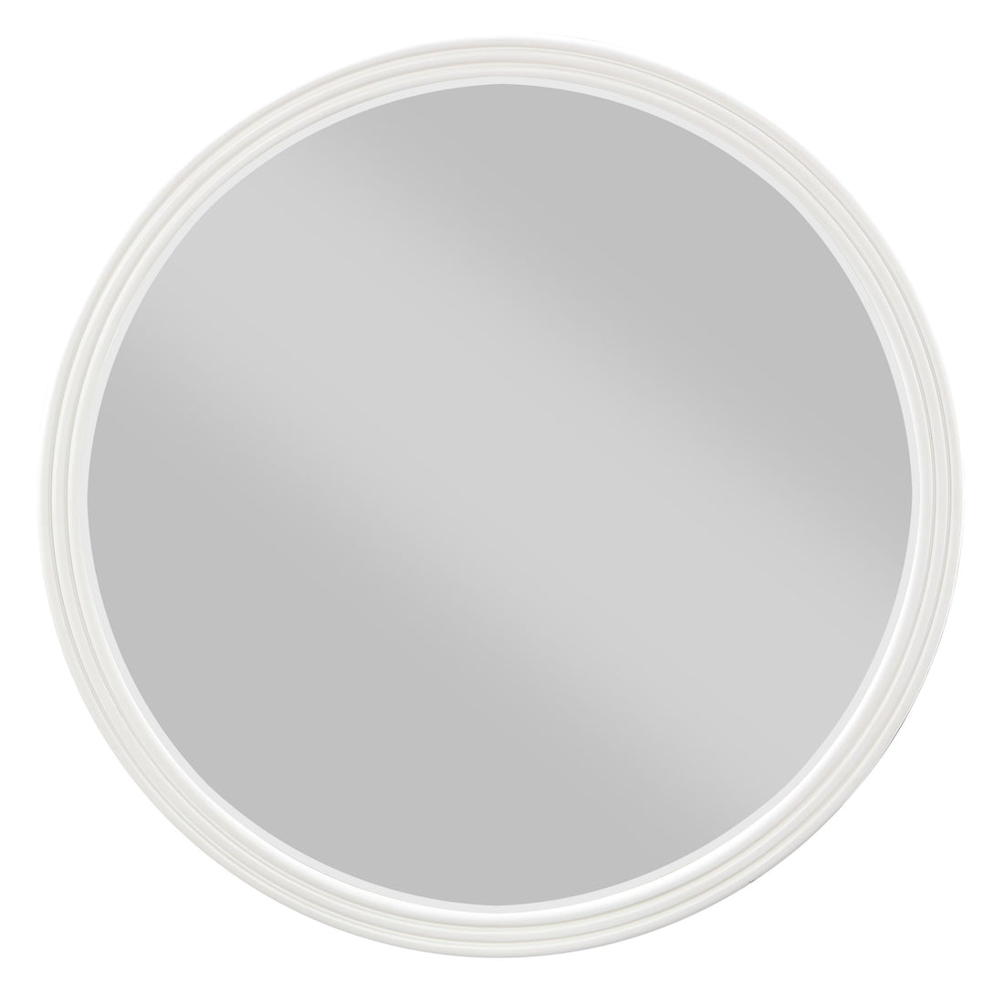 Carena Mirror, White & Brown Finish Bd02029 Brown White Wood