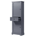 Bathroom Storage Cabinet, Tall Storage Cabinet with grey-mdf