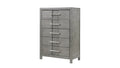 Kenzo Modern Style 5 Drawer Chest Made With Wood In Gray Gray Bedroom Contemporary,Modern Solid Wood Mdf Wood