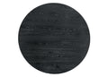 Froja Round Dining Table, Black Finish Dn01802 Black Wood