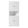 Tall Bathroom Storage Cabinet, Corner Cabinet with white-mdf