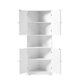 Tall Bathroom Storage Cabinet, Corner Cabinet with white-mdf