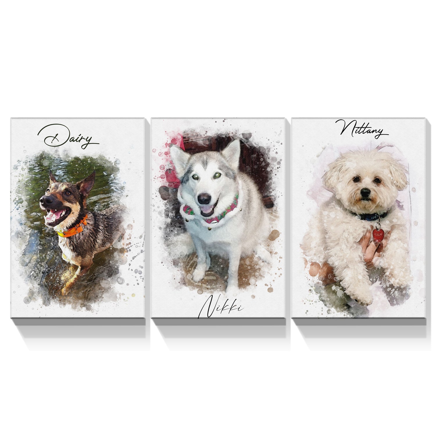 3 Panels Customize Canvas Prints with Your Photo