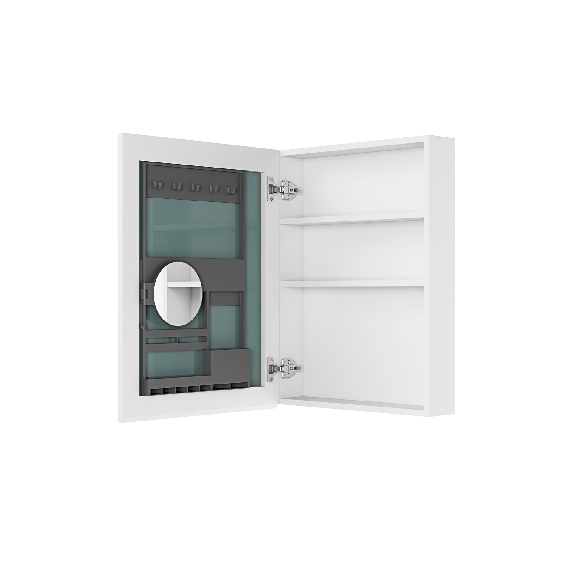 20" W x 26" H Single Door Bathroom Medicine Cabinet white-engineered wood