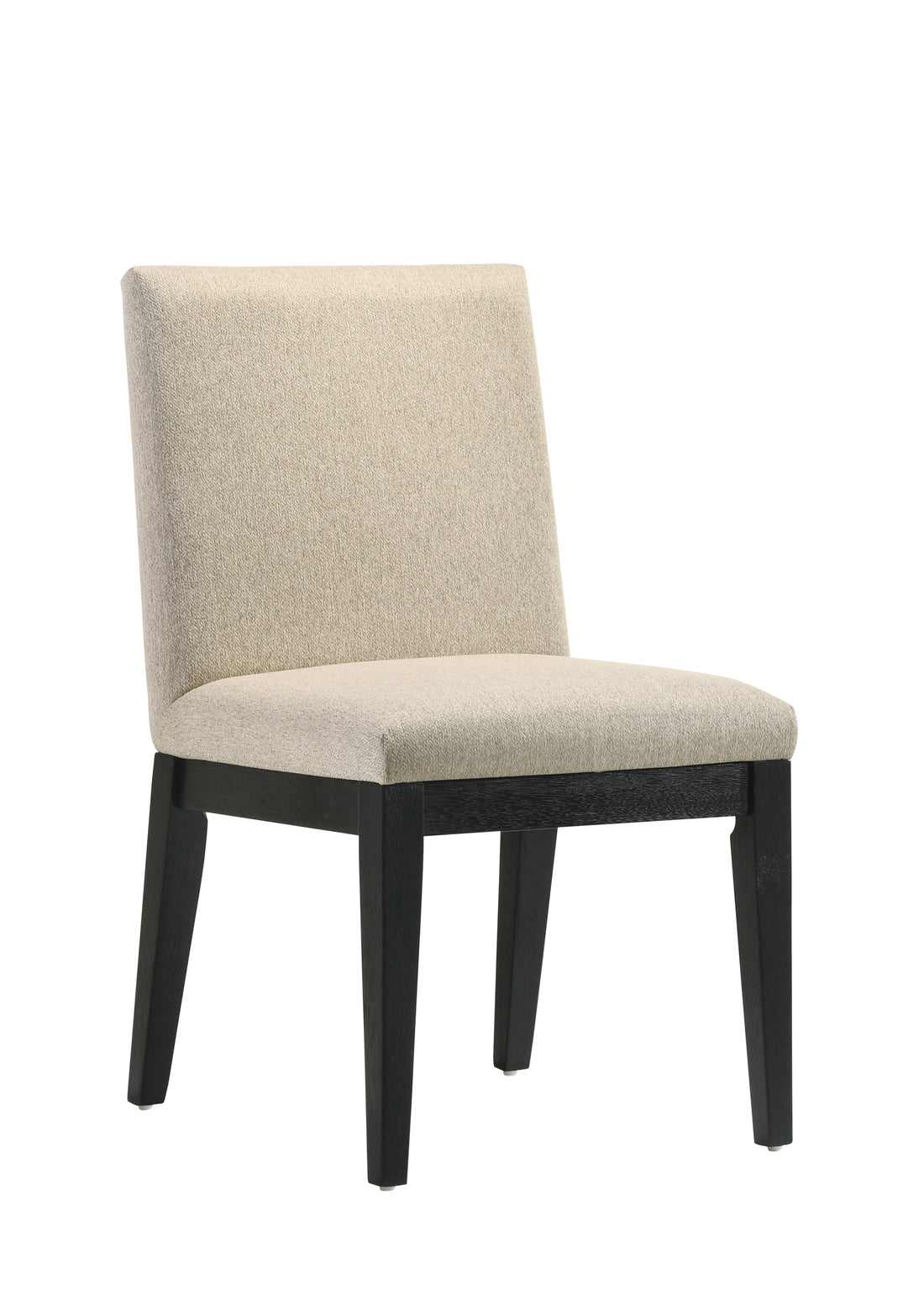 Froja Side Chair Set 2 , Beige Fabric & Black Finish Dn01803 Beige Fabric