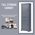 Bathroom Storage Cabinet, Tall Storage Cabinet with grey-mdf